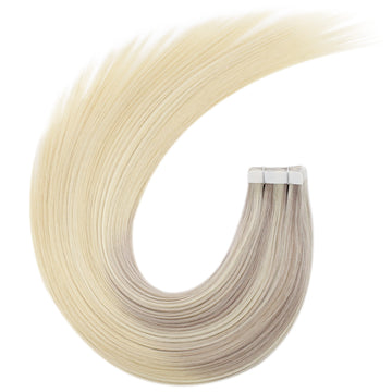 Up To 73% Off Virgin Hair Tape in Hair Balayage Blonde Color 18/22/60 - FShine Shop